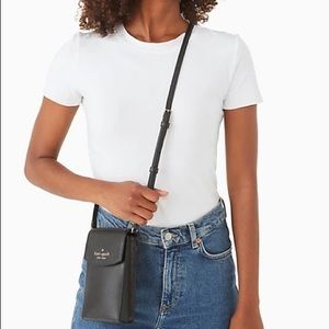 kate spade staci north south flap phone crossbody - like new